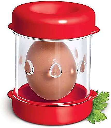 1 x Egg Tongs for Removing Hard Boiled Eggs, Egg Peeler and Cracker, Peeler, Shake and Peeling, Egg Opener Kitchen Tool(Red Color)