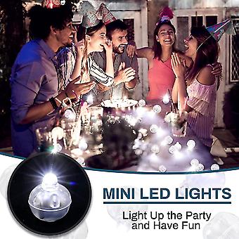JJGoo 50 Stück Mini LED-Lichterkugeln – Wasserdicht, Für Ballons, Dekoration, Kaltweiß, Mit Batterie