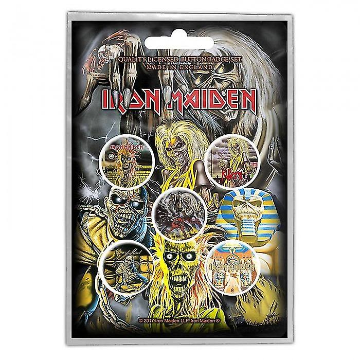 Iron Maiden Albums Badge Set (Pack of 5)