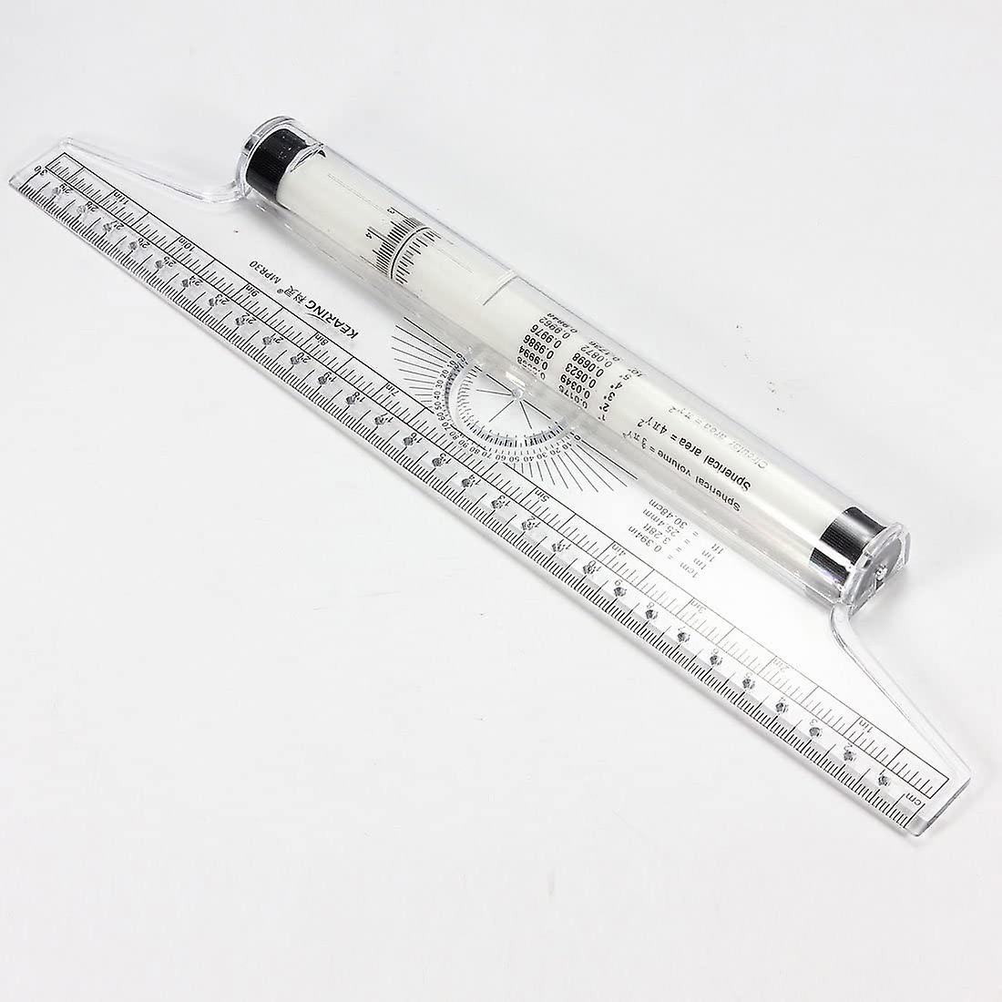 30cm Measuring Ruler Parallel Rolling Ruler Multi-purpose