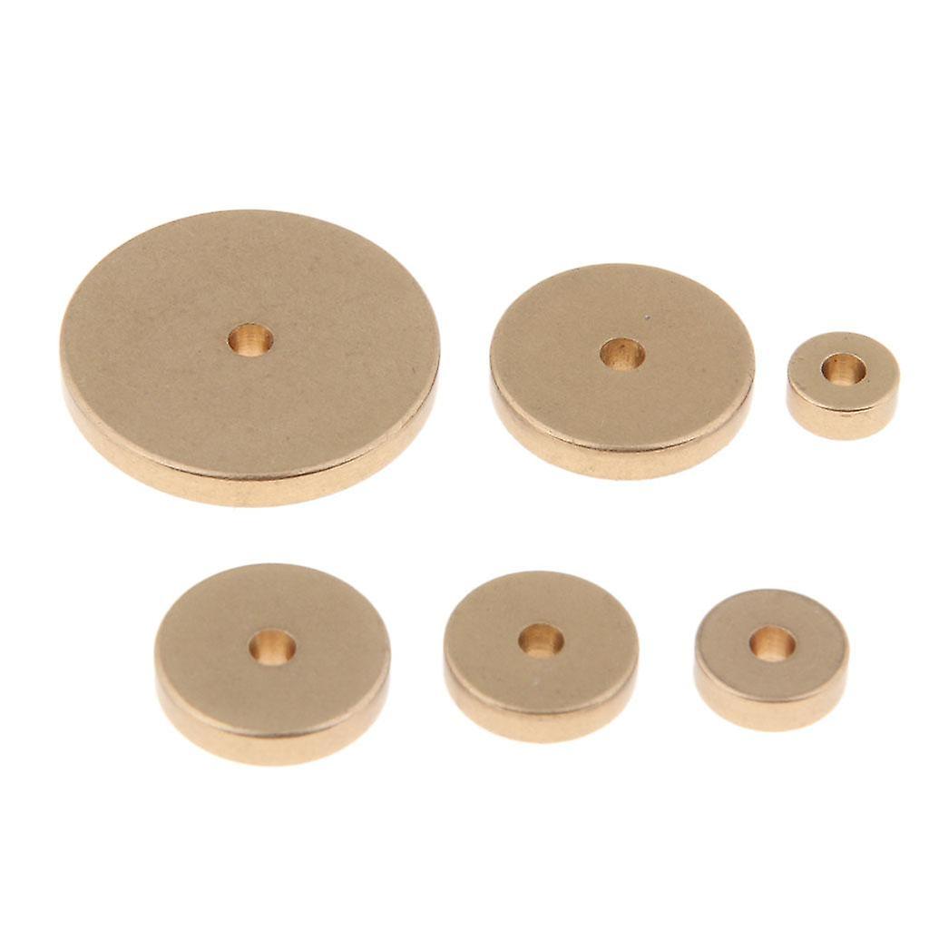6pcs/set Leather Solid Brass Circle Margin Gauge DIY Leather Wide Bore