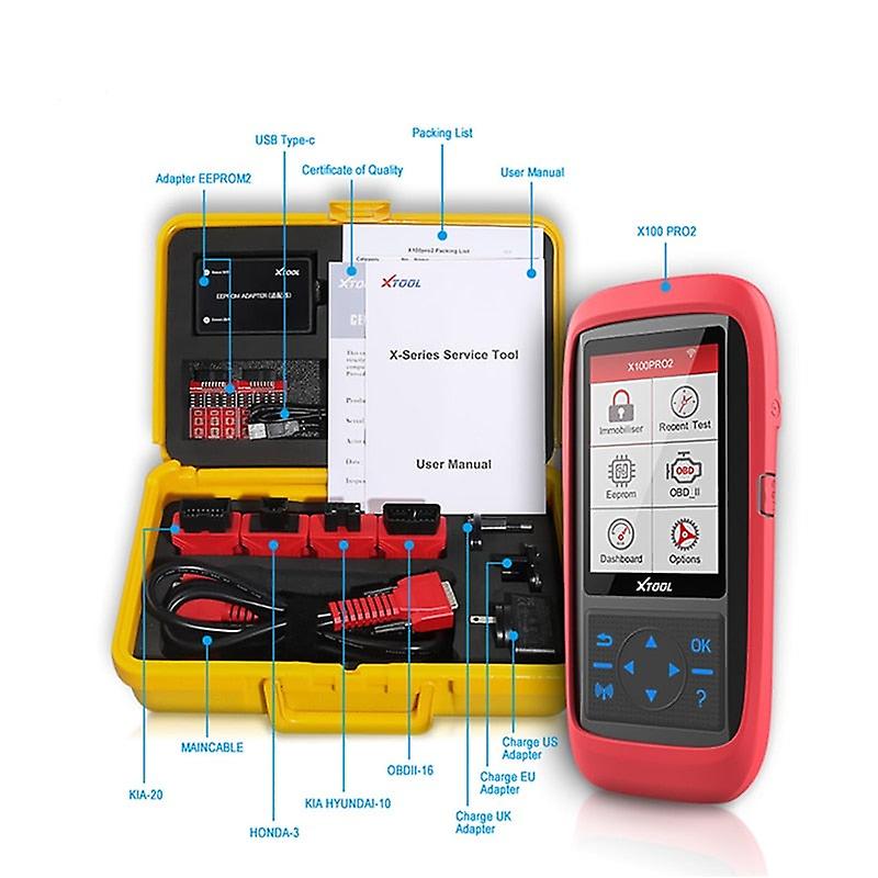 Xtool X100 Pro2 Auto Key Programmer/odo Adjustment X100 Pro2 Ecu Reset Code Read Car Tools Multi-language Dhl Free Update