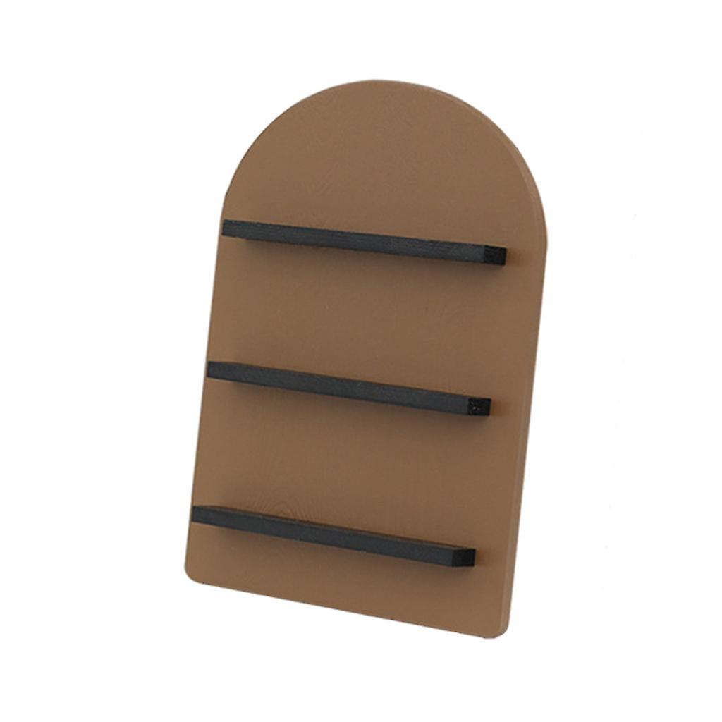 Trä Display Rack Glasögon Makeup Bilar Dockor Toy Counter Riser Stand Brun