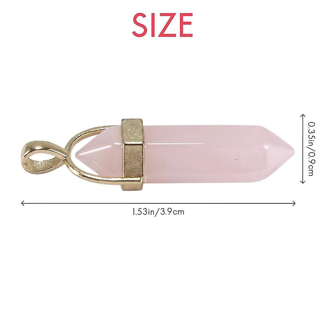 Chic Hexagonal Columns Crystal Pendant For Necklace -, Quartz
