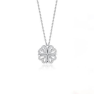 925 Silver Silverklöver Love Celar Clasm kedja