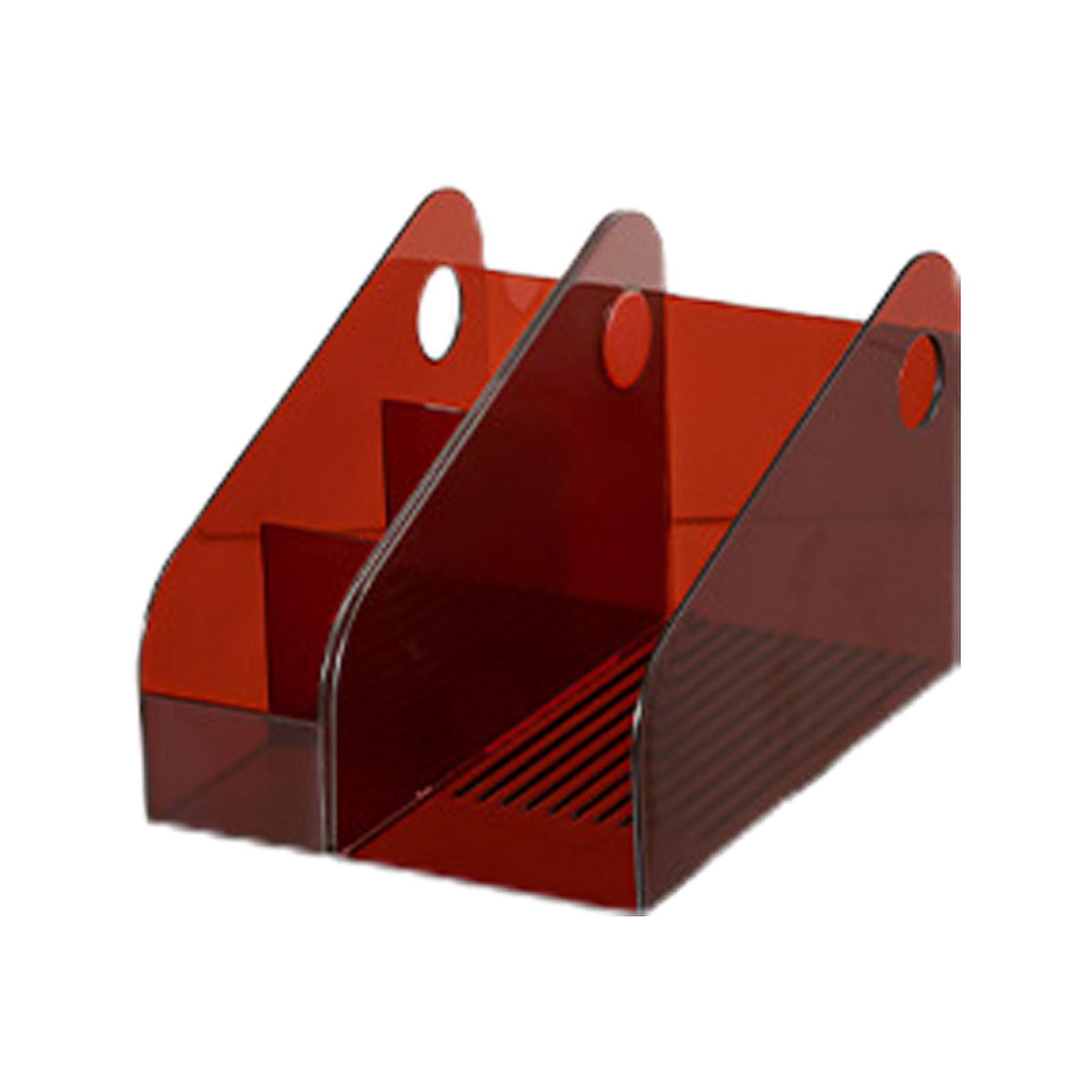 Plastic Slim Vertical File Folder Bin Versatile Stable Desk Organizer For Kitchen Bathroom Study Dorms