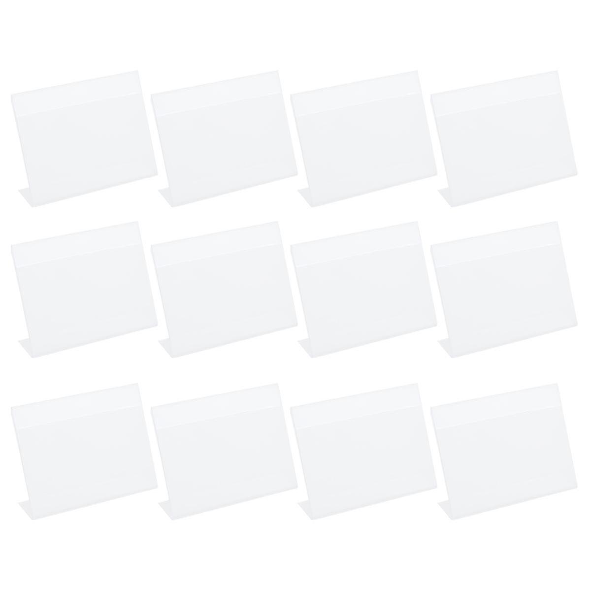 12pcs Retail Price Tag Display Holder Slant Back Tag Stand