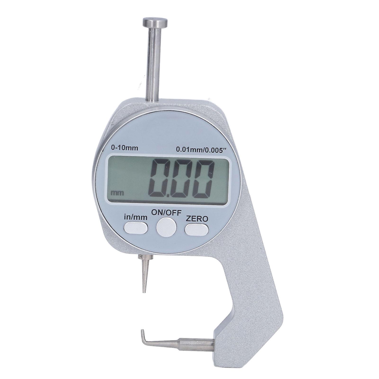 Thickness Gauge 0‑10MM Range LCD Screen Digital Display Curved Tip Mini Thickness Gauge