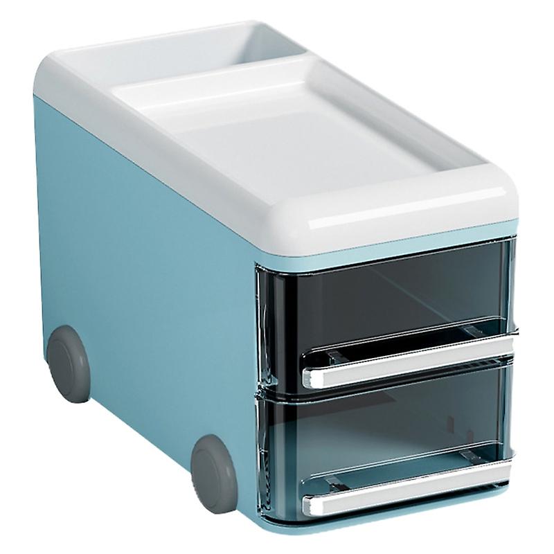 Desktop Storage Box Pull-out Clear Drawer Cute Bus Shape Stationery Pencil Organizer Container