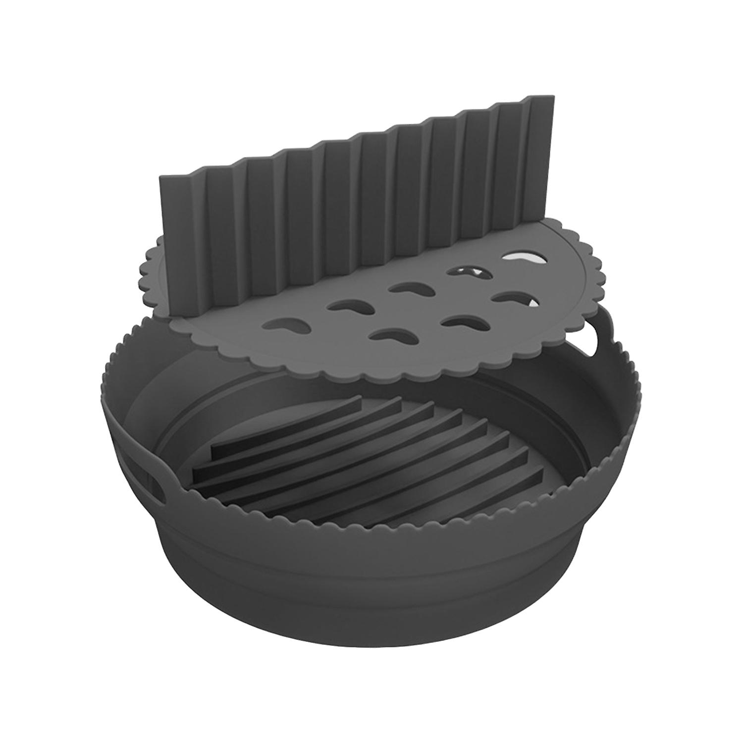 Fryer Baking Pan Odor-free Anti-Deformed High Temperature Resistance Foldable Round Bakeware Solid C