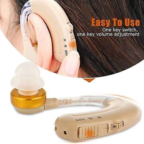 Rechargeable Digital Hearing Aid Adjustable Voice Amplifier Behind Ear Sound