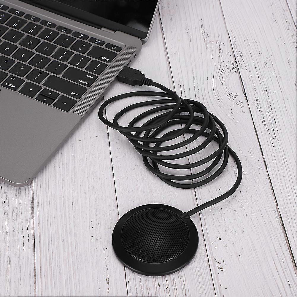 USB Omnidirectional 360° Sound Metal Mesh Microphone for Meetings