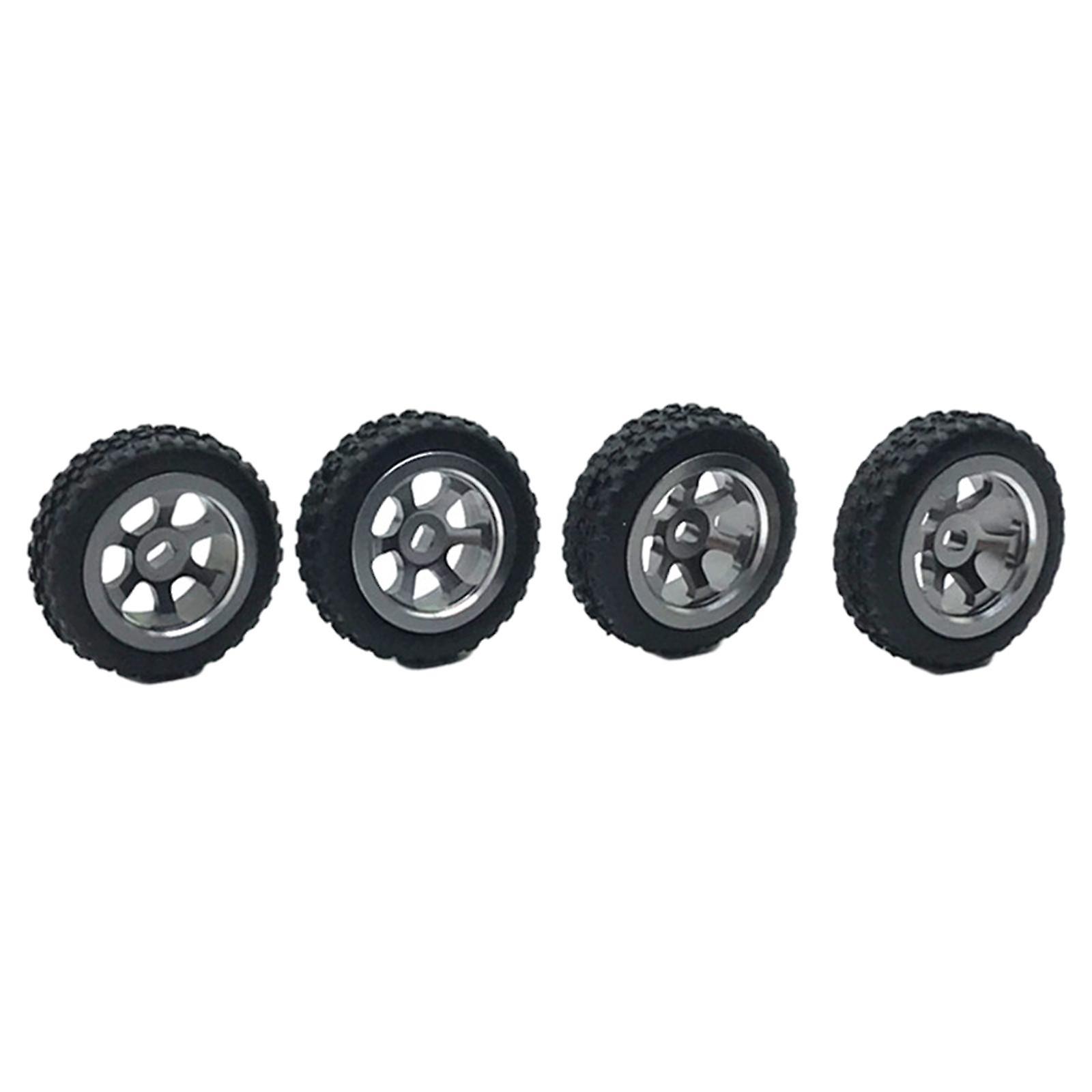 4X RC Rubber Tyres for WLtoys K969 K979 K989 P929 1/28 RC Buggy Crawler Accs Titanium