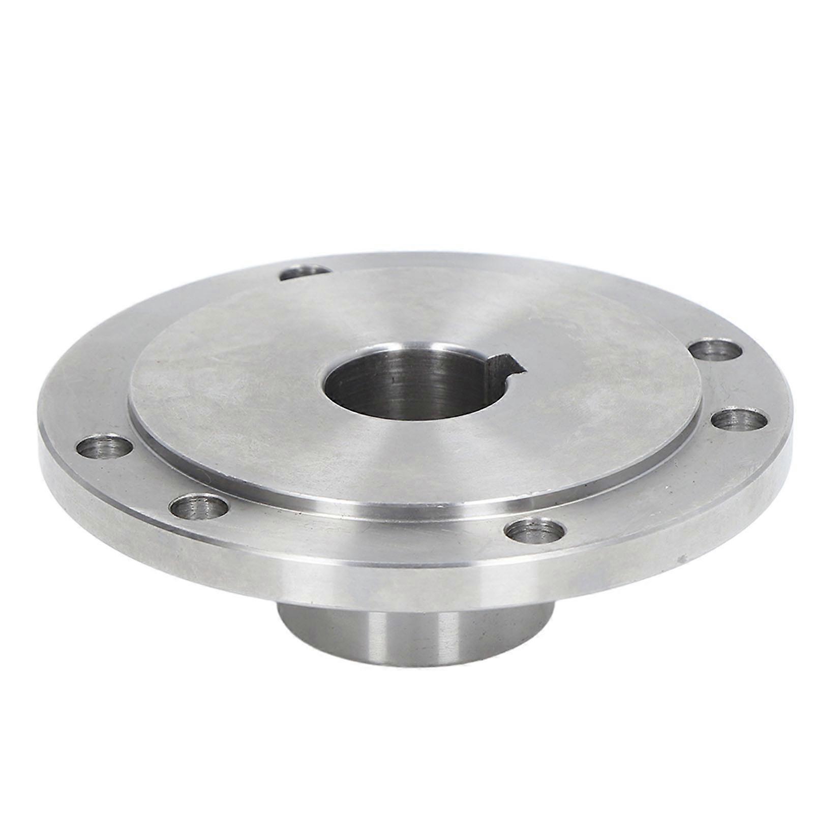 MechKit Chuck Connection Flange High Manganese Steel Lathe Faceplate, 3 Hole 130mm Chuck Face Plate for K11 100, K12 100, K72 100, 14mm, 0.87in,