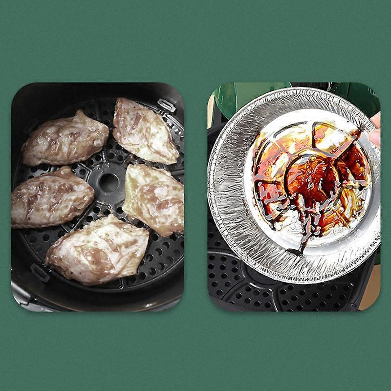 50pcs 8 polegadas de profundidade redondas placas de folha de alumínio descartáveis