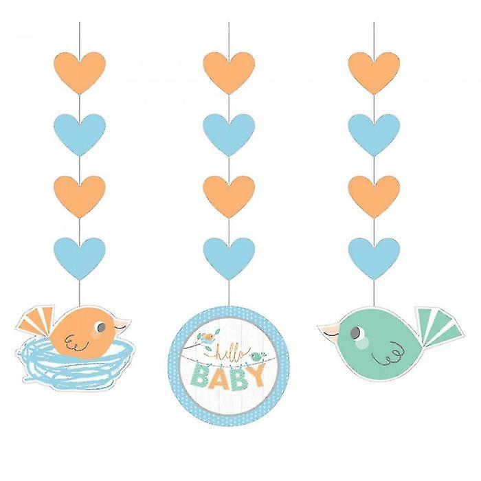クリエイティブパーティーハローベイビーボーイハンギングデコレーション(3個入り)
