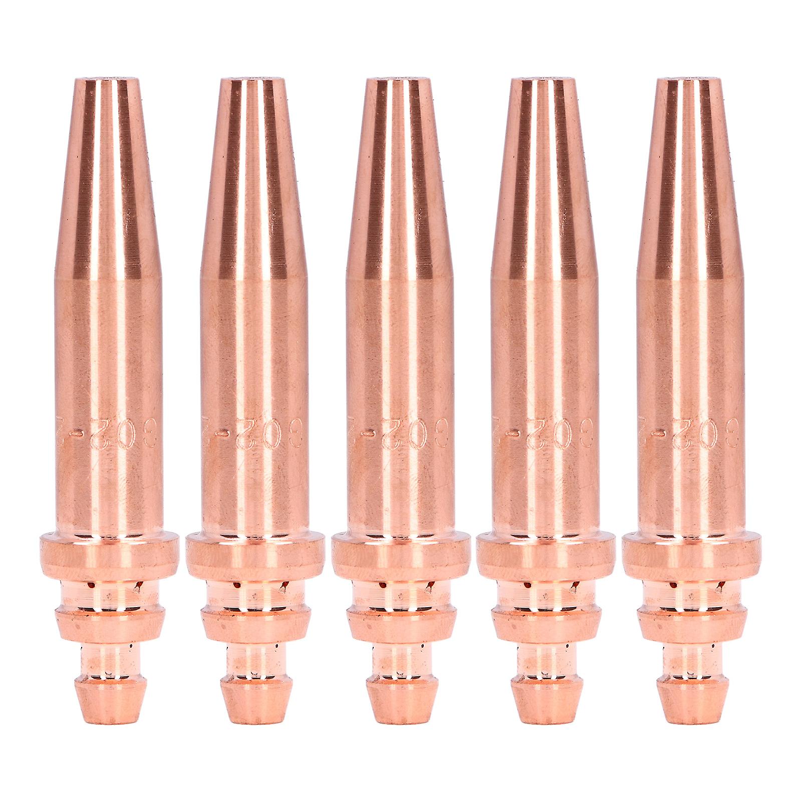 5Pcs Acetylene Cutting Tips Nozzle Torch Consumable Accessories for Integrated Machine 2# G02‑2