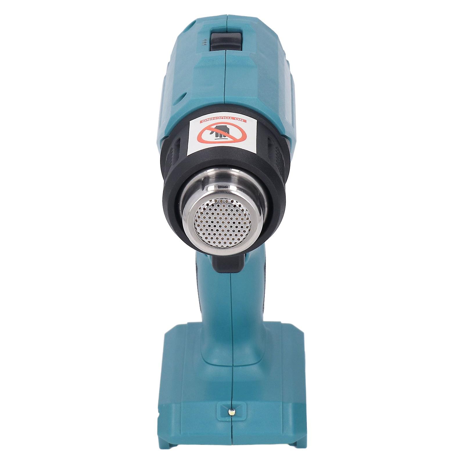 Cordless Heat Gun Adjustable Temperature Portable Handheld Rechargeable Heating Machine with 4PCS Nozzle Blue 