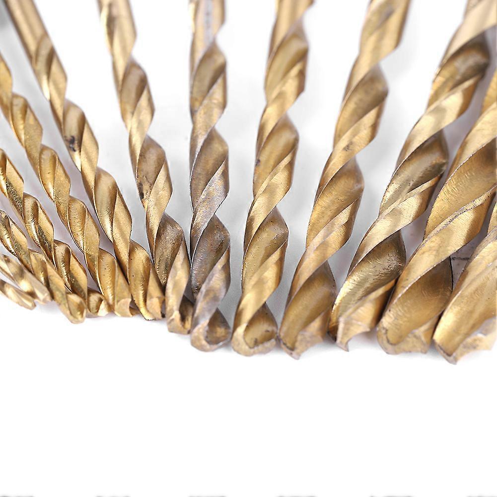 13 Piece Titanium Coated HSS Twist Drill Bit Set 1.5-6.5mm with Hex Shank