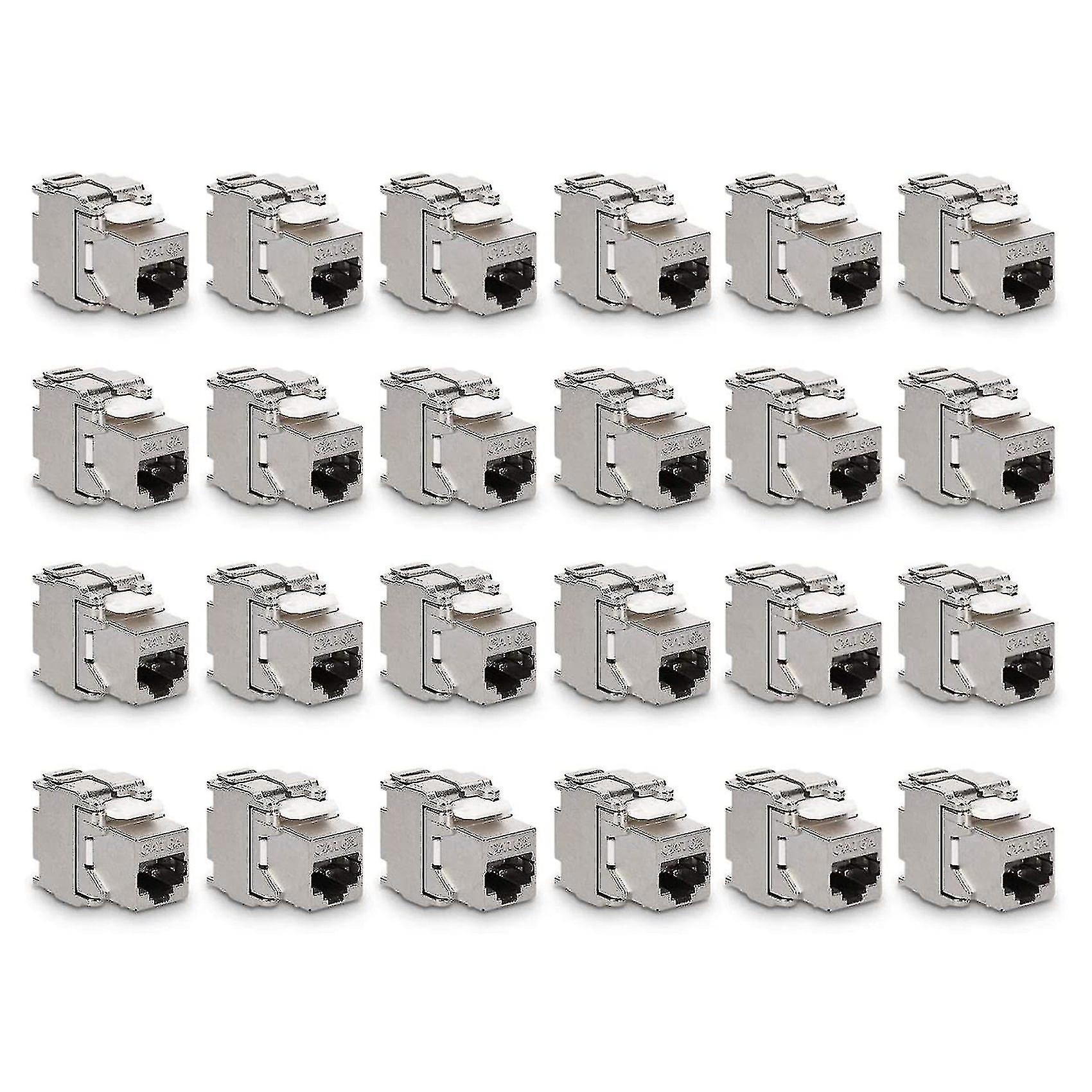 24 Piece Cat6a Shielded Keystone Jack Rj45 Cat 6a Ethernet Module