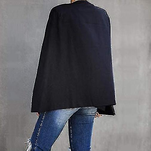 Womens Cape Blazer Split Sleeve Open Front Casual Jacket Coat Workwear