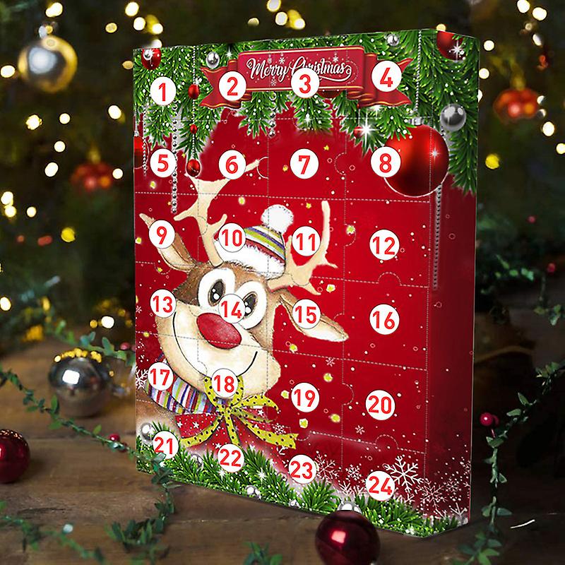 Christmas Elk Advent Calendar 2020 The One With 24 Little Doors and 24Pcs Pendants Toys
