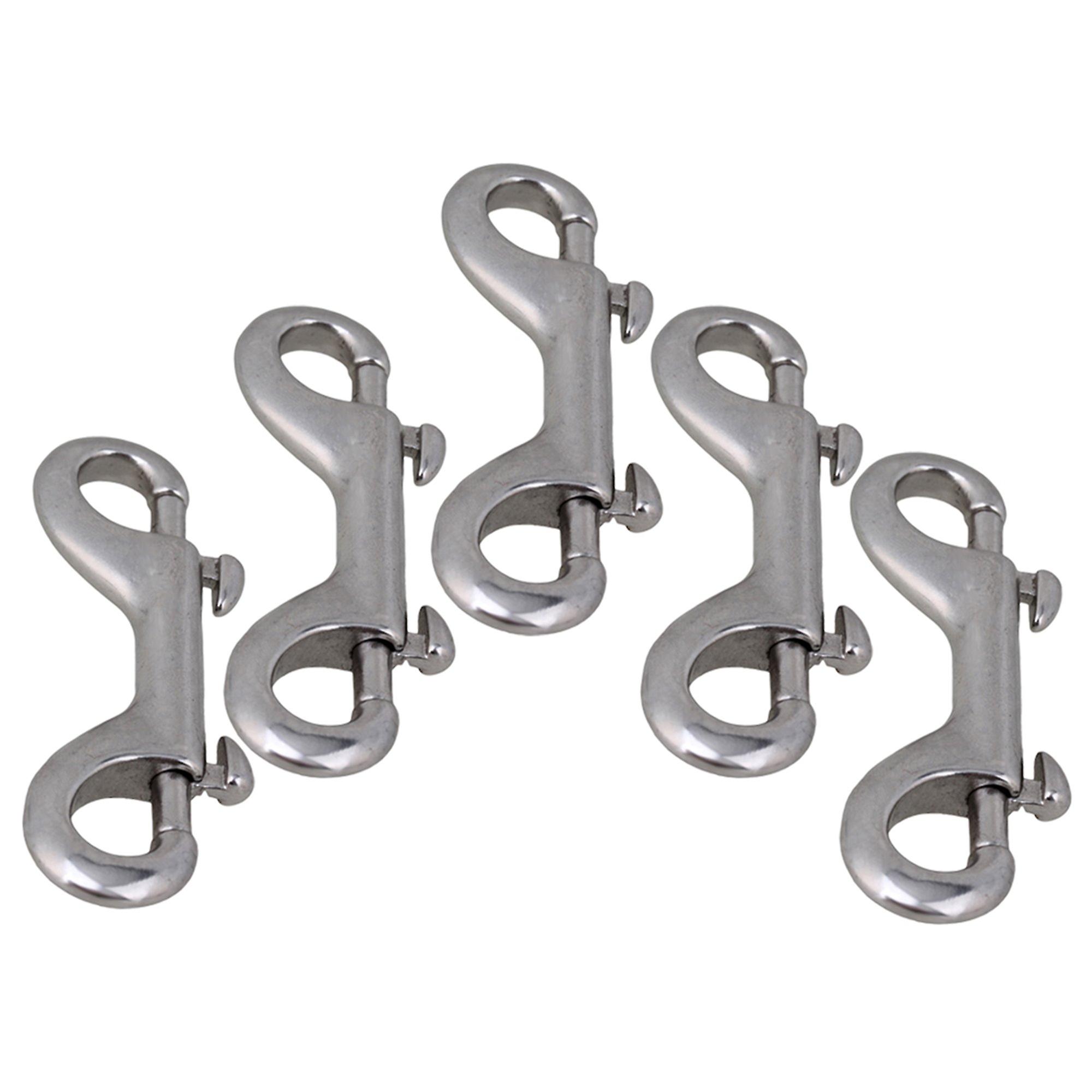 5PCS 304 Stainless Steel Double End Snap Bolt Dog Chains Trigger Clip 90mm
