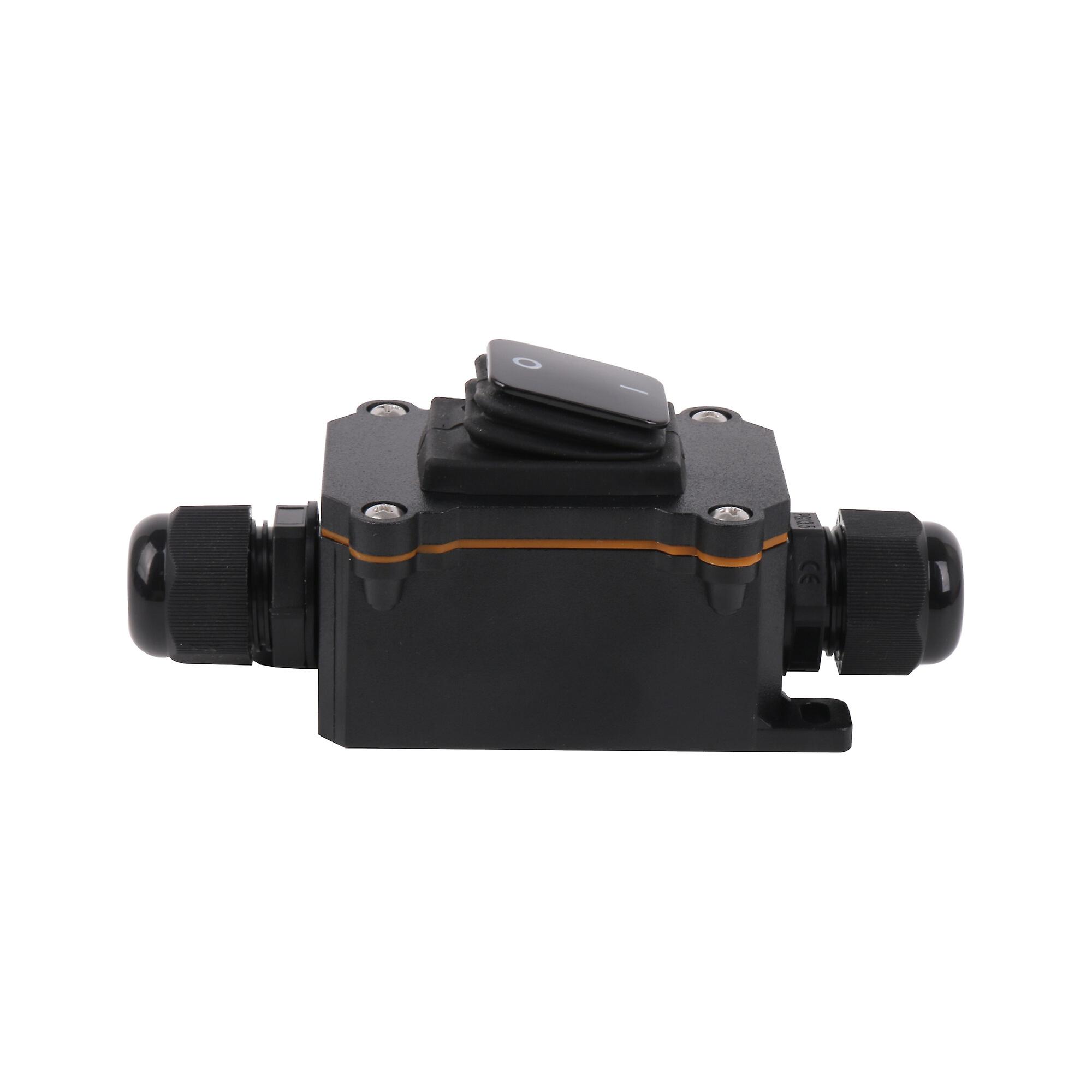 Inline Switch 30A 0V-380V for Bedroom with Black Rocker Button JR-619