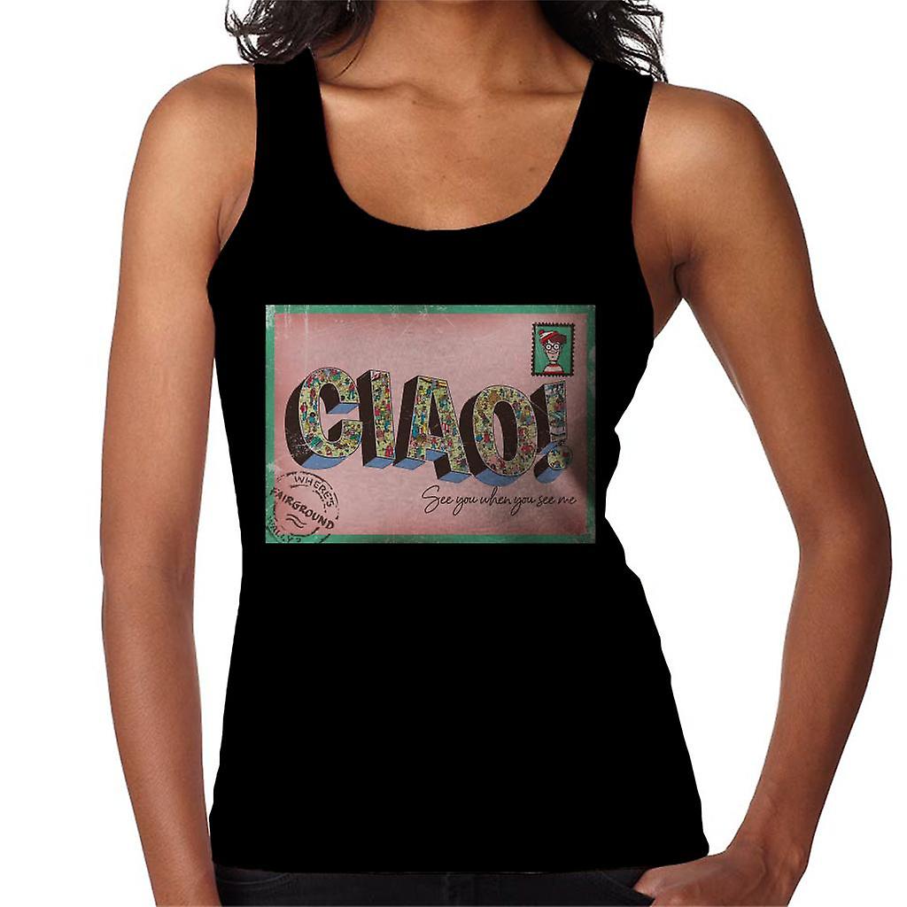 Where's Wally Beach Illustration Ciao Women's Vest