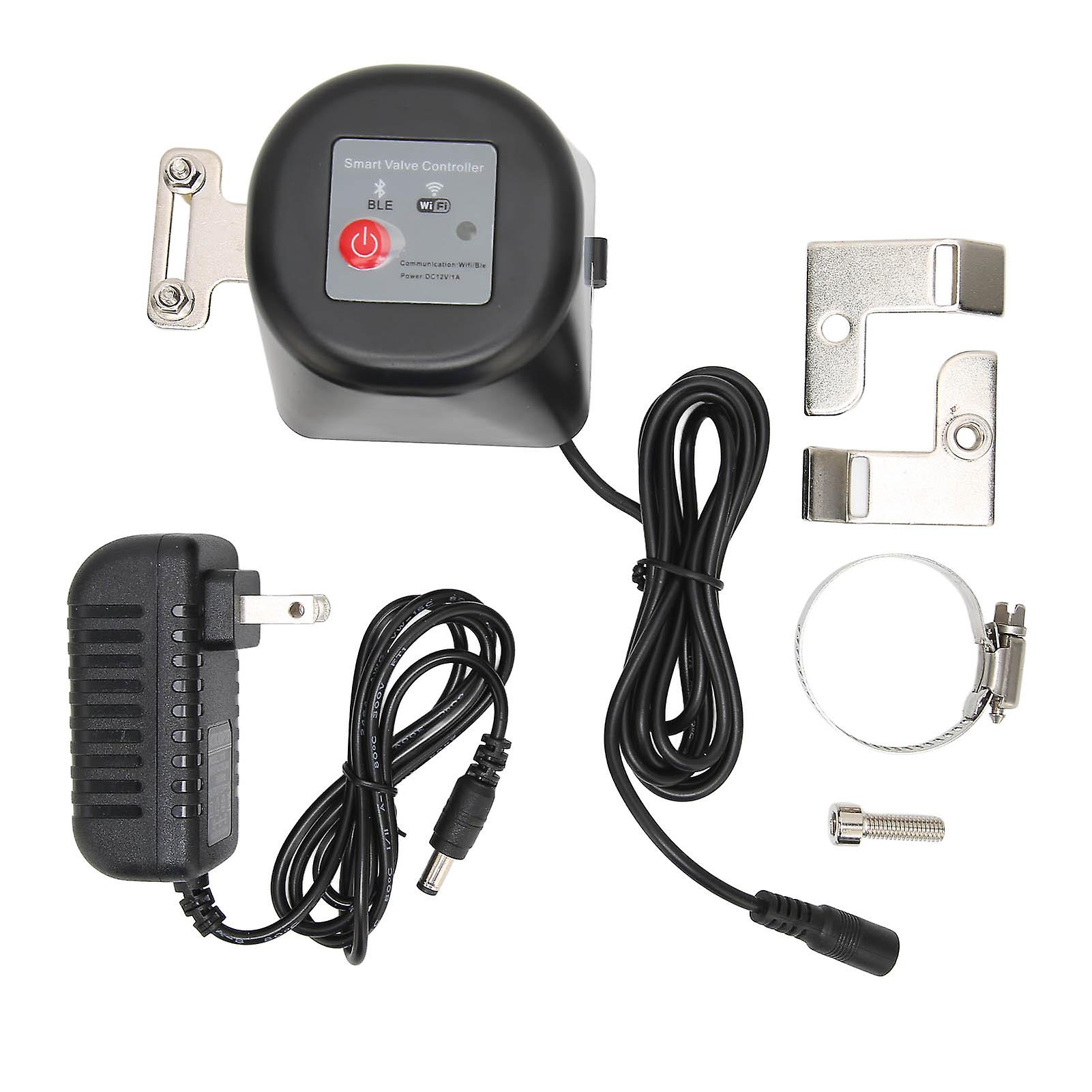 WIFI Remote Control Smart Water Valve Timing Control Gas Valve for Household Water Pipes US Plug 100‑240V