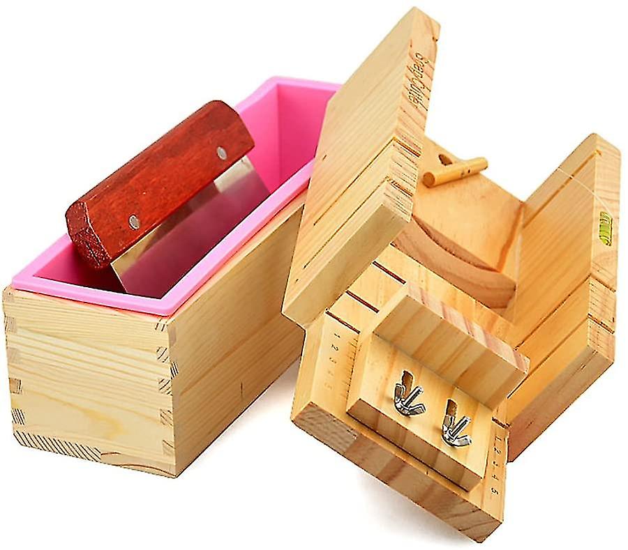 Soap Cutter, Multi-function Adjustable Bamboo Soap Making Tool + 1.2 Kg