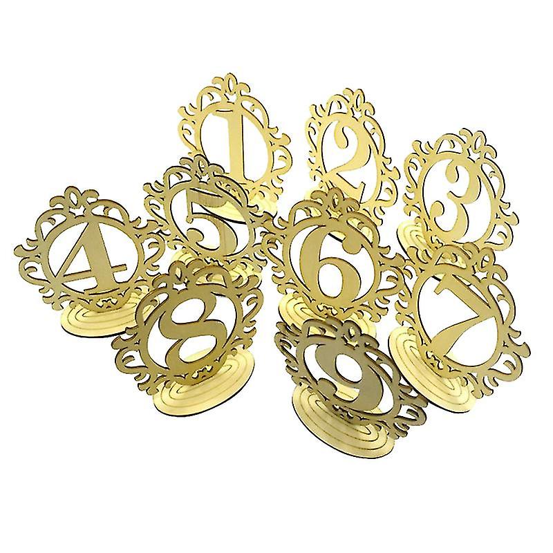 10pcs Wood Table Numbers Decor