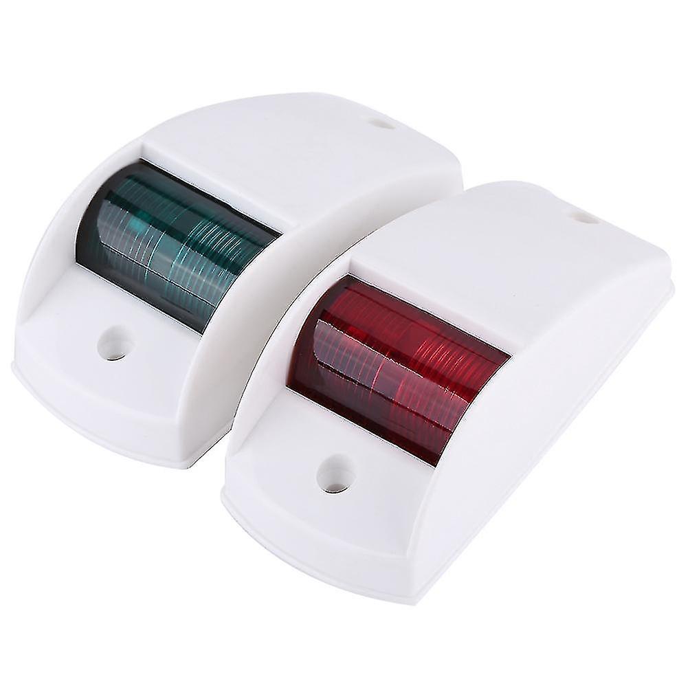 Pair of 12v red & green navigation signal bulb lights lamp for marine boat yacht white
