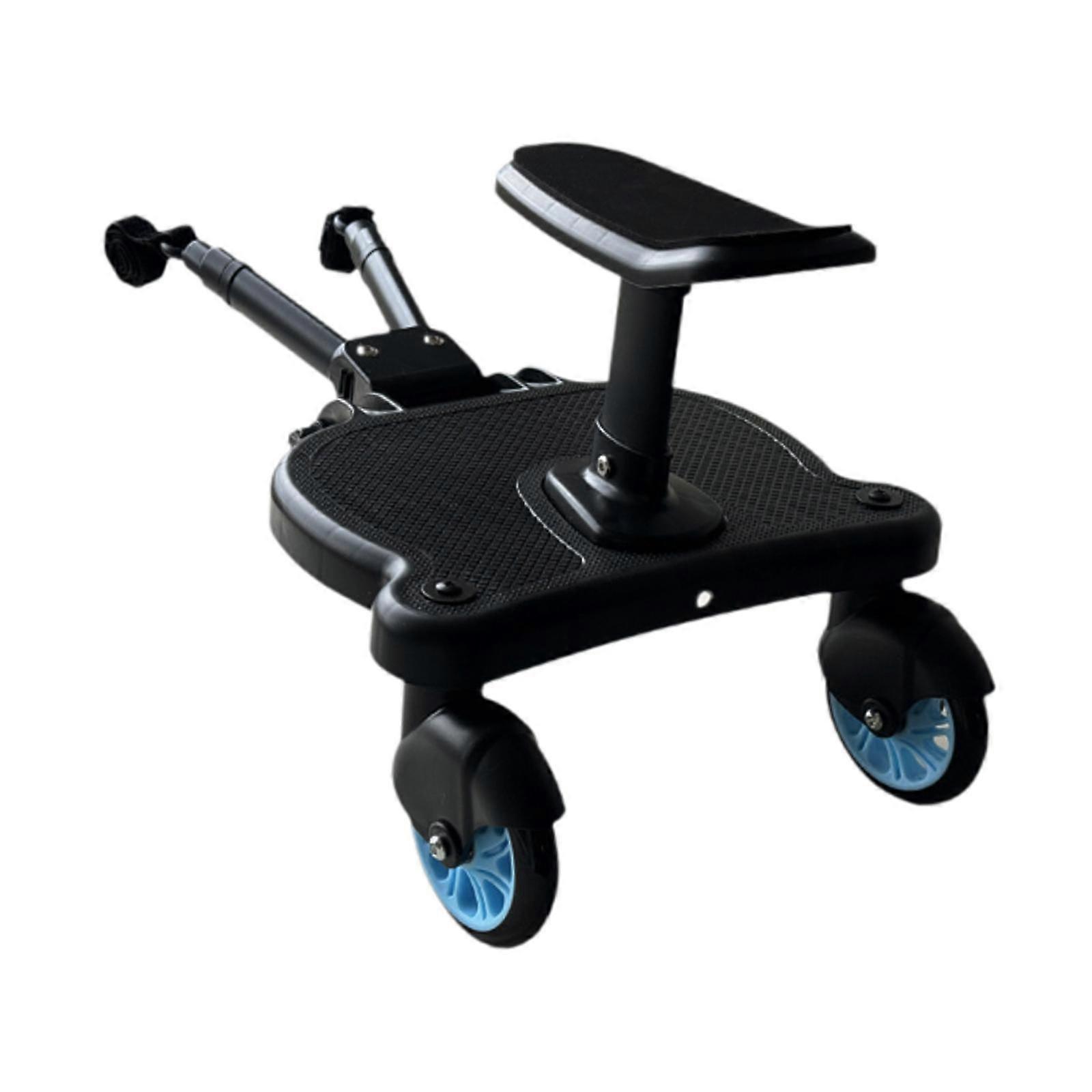 Poussette Ride Board 3 Modes Double Roue Détachable Universelle Poussette Board Roue Bleue