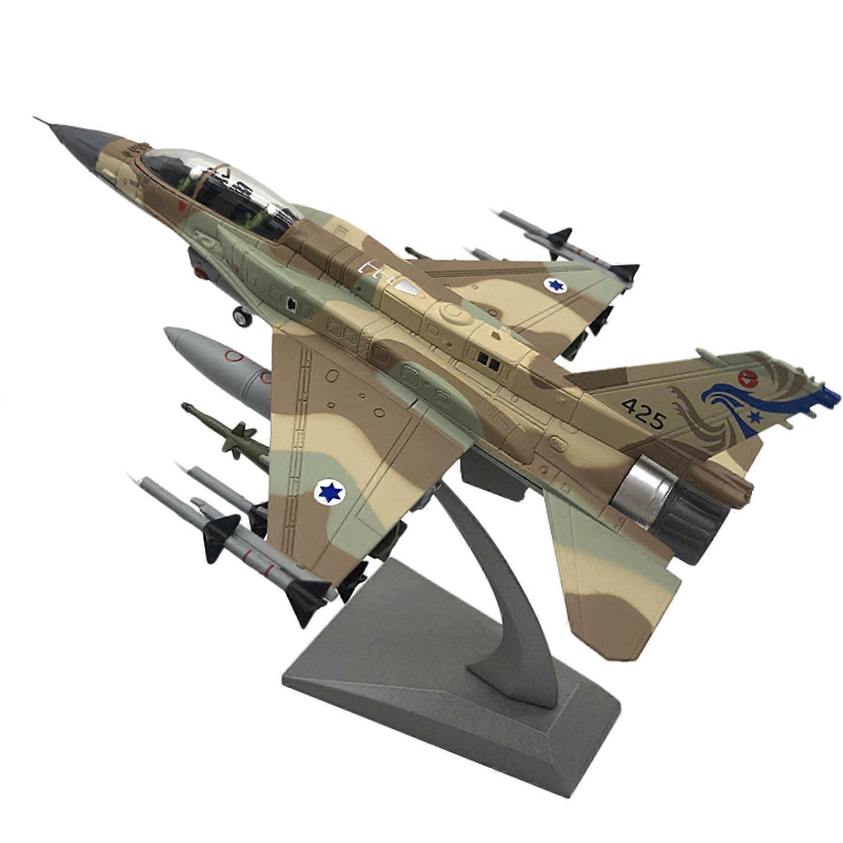 1/72 Israeli F-16I Diecast Alloy Aircraft with Stand for Kids Adult Home Office Decor