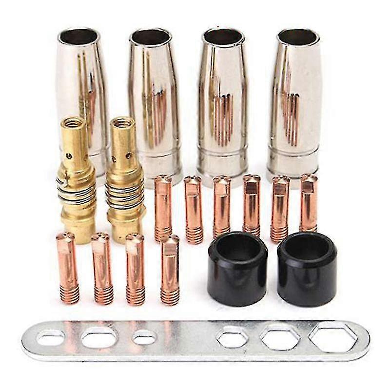19Pcs Nozzle Contact Tips Holder for Mig Welder Torch Contact Semi-Automatic Welding Tool for 15AK
