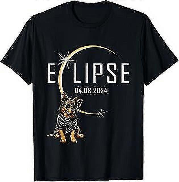 Pes Total Solar Eclipse 2024 Totality Vtipné tričko s okuliarmi pre psov Vynikajúce spracovanie