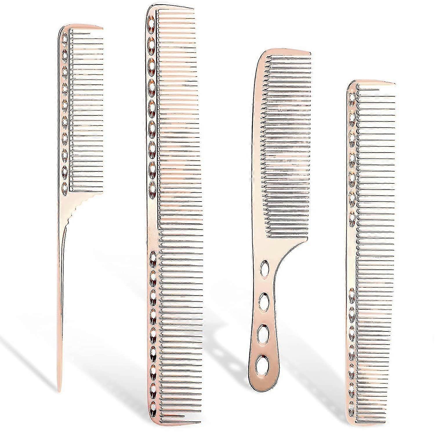 4 Types Metal Comb Professional Barber Aluminum Dressing Comb