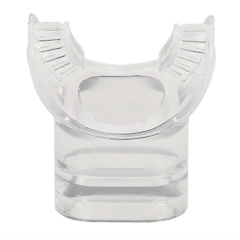 Set of 2 spare silicone snorkel mouthpieces, model: transparent - model: Transparent