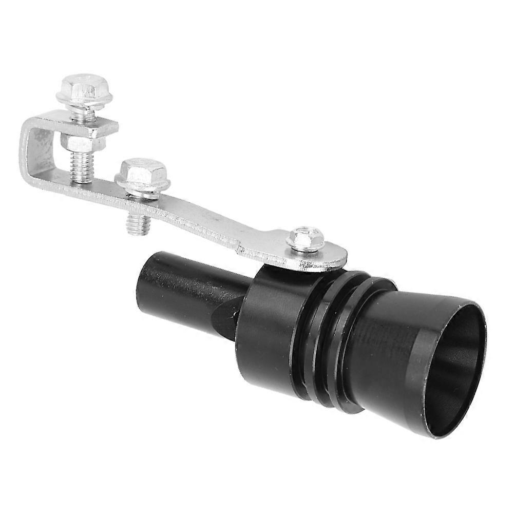 Aluminium Alloy Turbo Sound Tail Throat Exhaust Pipe Whistle Car Modified Part TC XL(Black)