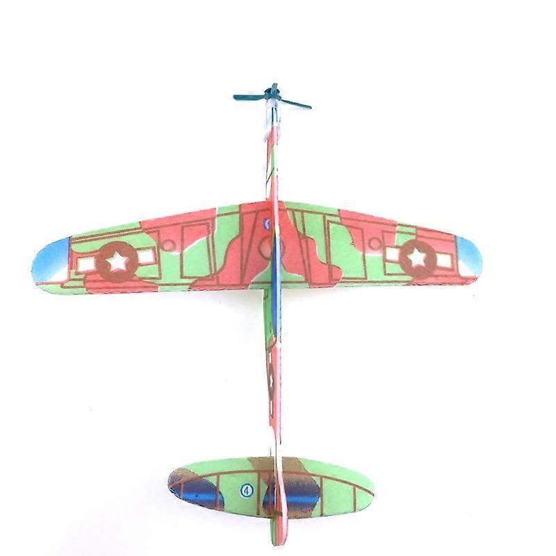 Mini Foam Handmade Throwing Airplane Glider DIY Assembly Model Kid Toy