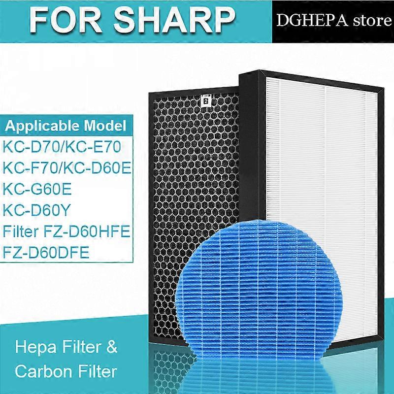 Air purifier filter HEPA Carbon Humidification filter set for Sharp Air Purifier KC-D70 KC-E70 KC-F70 KC-D60E KC-G60E KC-D60Y