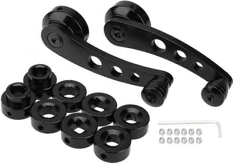 1 Set Car Window Handle Aluminum Alloy Window Crank Handle Universal Car Window Handle- Red