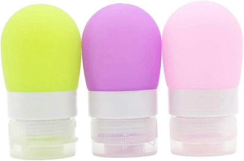 3pcs portable soft silicone travel bottle,travel container lotion bottle,dispensing bottle