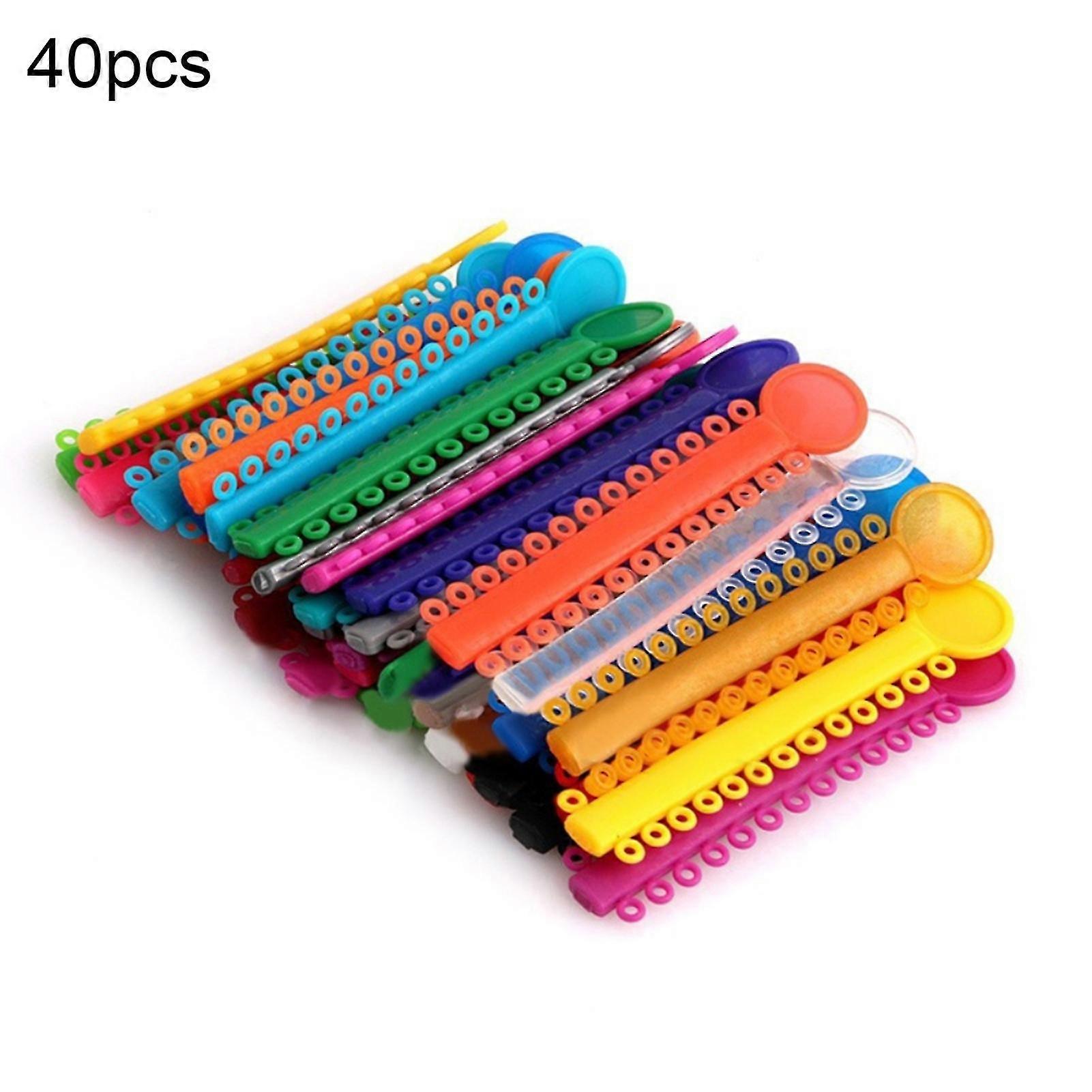 40pcs 1pack Dental Elastomeric Ligature Ties Orthodontics Elastic Rubber Bands