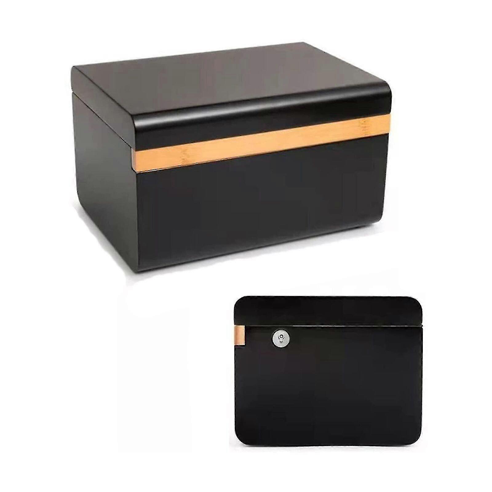 Premium Bamboo Storage Box With Removable Tray Removable Divider Wooden Storage Box With Lock