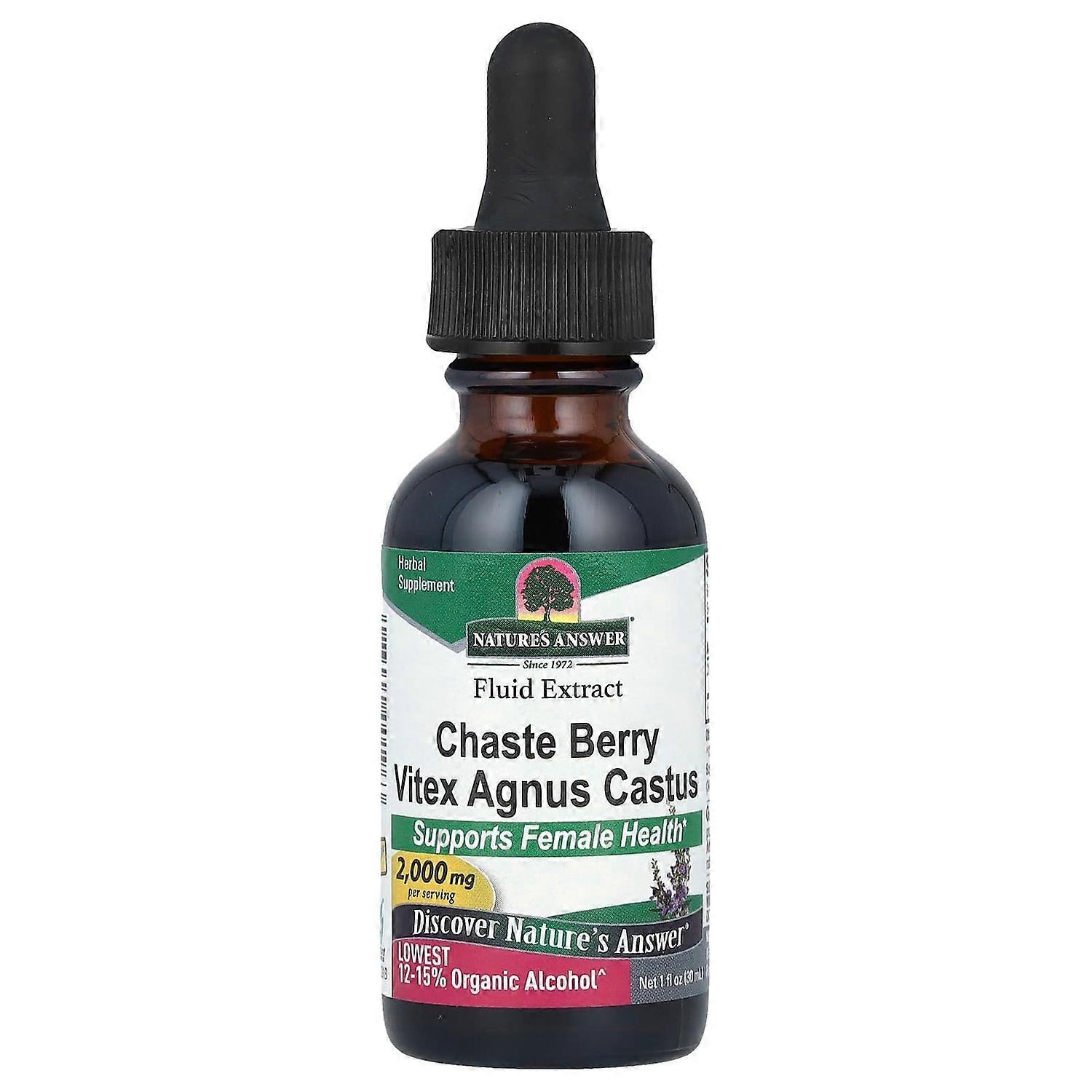 Nature's Answer, Chaste Berry Vitex Agnus Castus, Fluid Extract, 2,000 mg, 1 fl oz (30 ml)