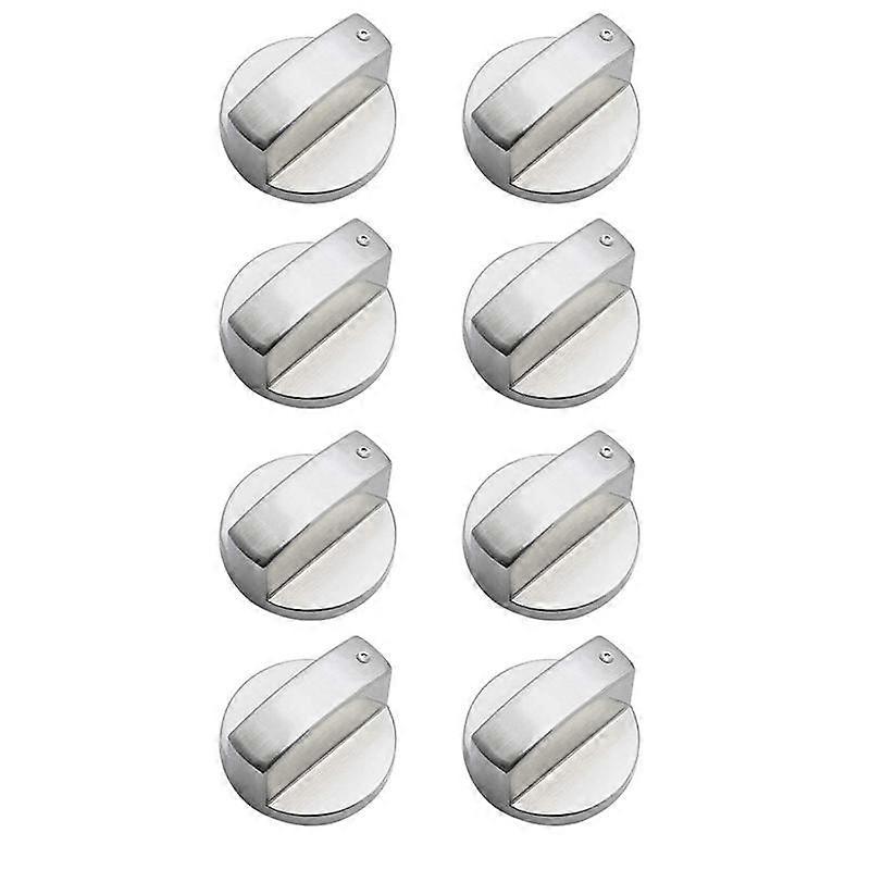 8 PCS Metal Silver Stove Cooker Knobs Adapter Oven Switch Cooking Surface Control Locks Parts Repla