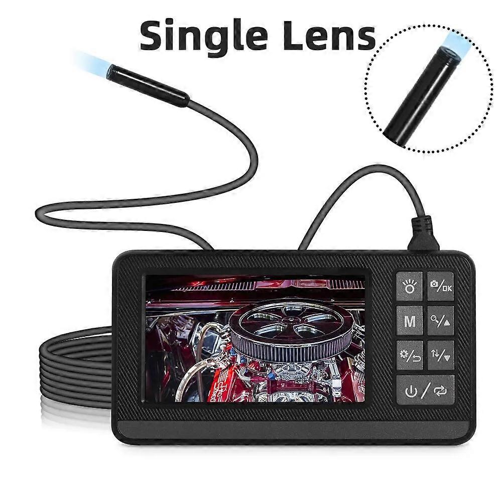 Dual Lens Industrial Endoscope Inspection Camera with Screen IP67 Waterproof Snake 1080P Handheld Digital Video Borescope