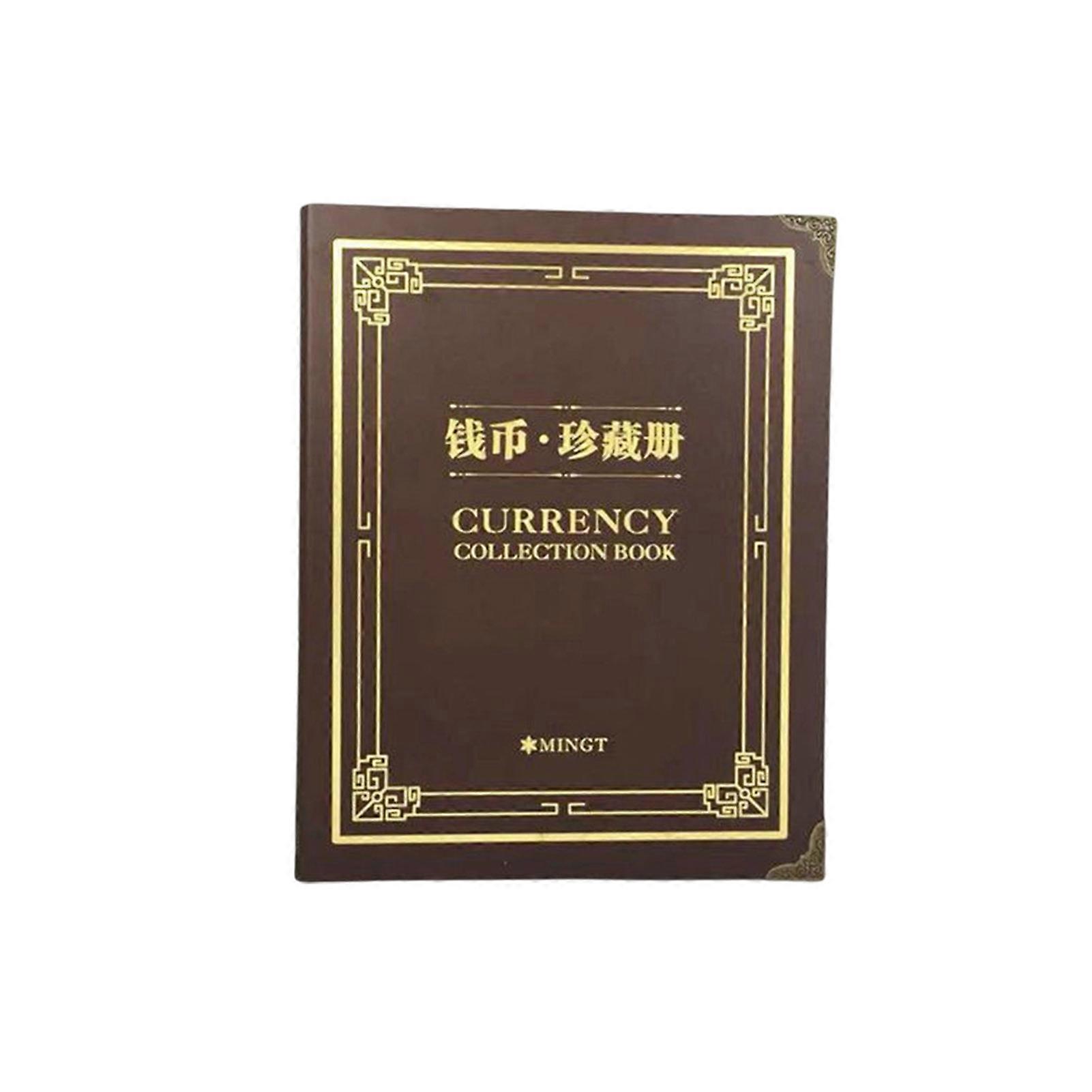 30 Pages Paper Money Album Vintage Style Waterproof PVC Material for Commemorative Banknote Collectors
